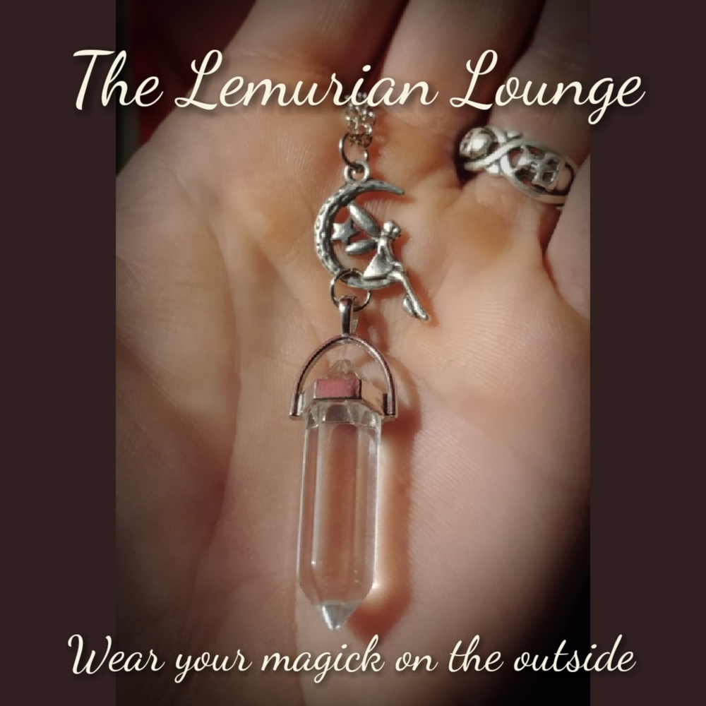 Natural Clear Quartz Chakra Boho Gypsy Necklace